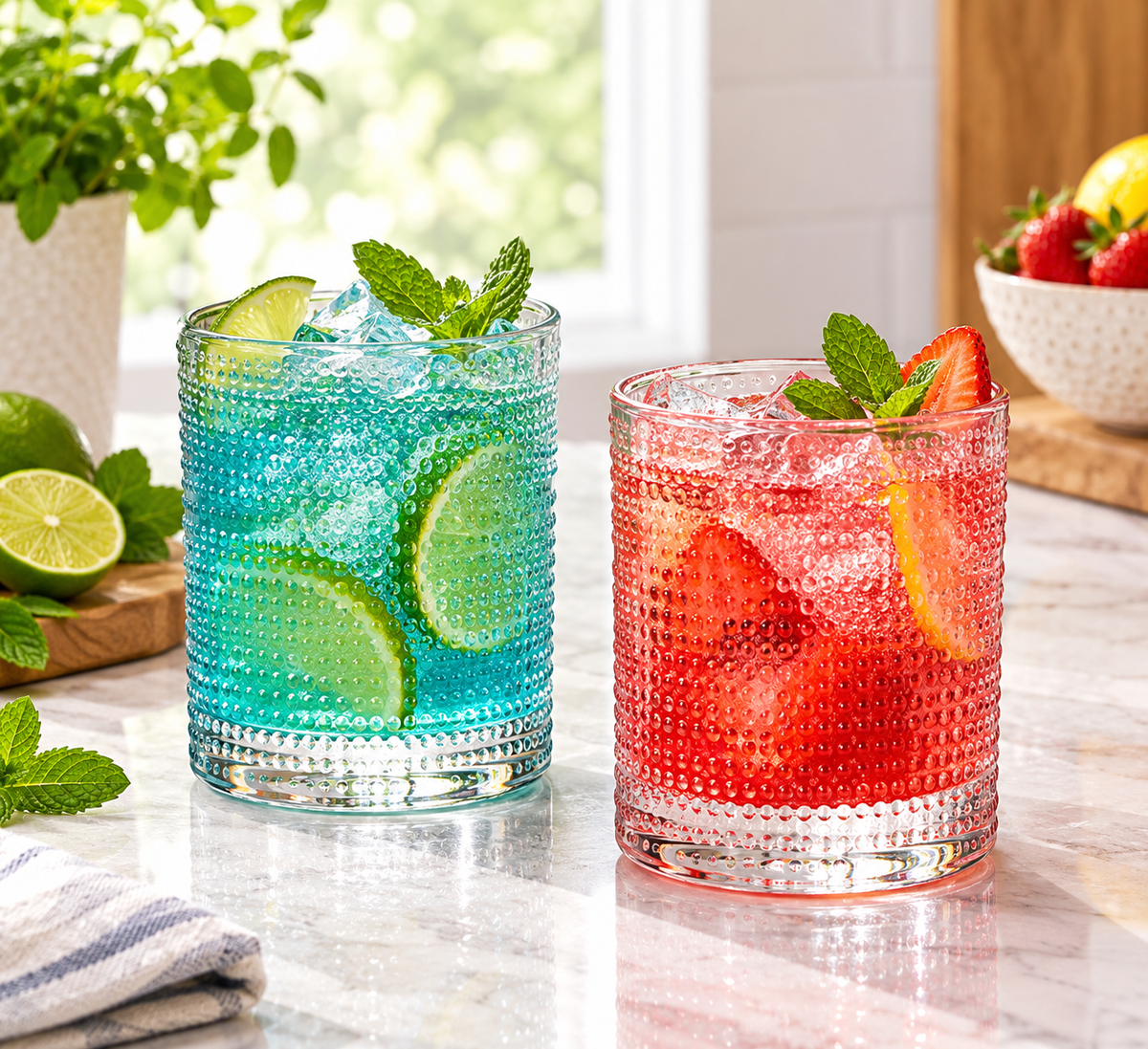 Hlukana Vintage Hobnail 8-Piece Glassware Set Review: Elegant Textured Drinkware for Every Table