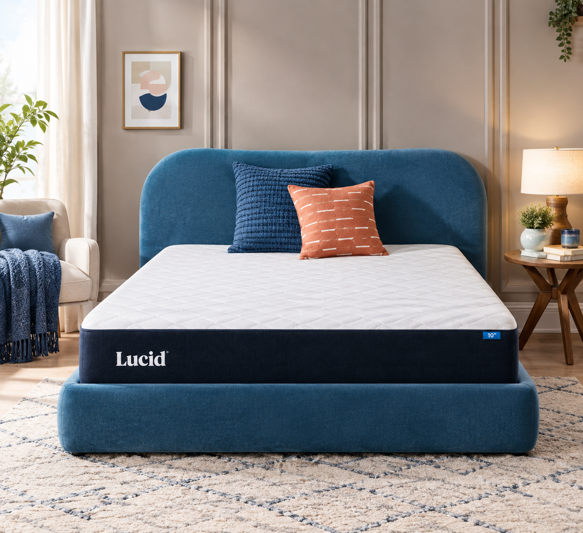 Lucid Memory Foam Mattress Review: Cooling Gel &amp; Bamboo Charcoal Comfort
