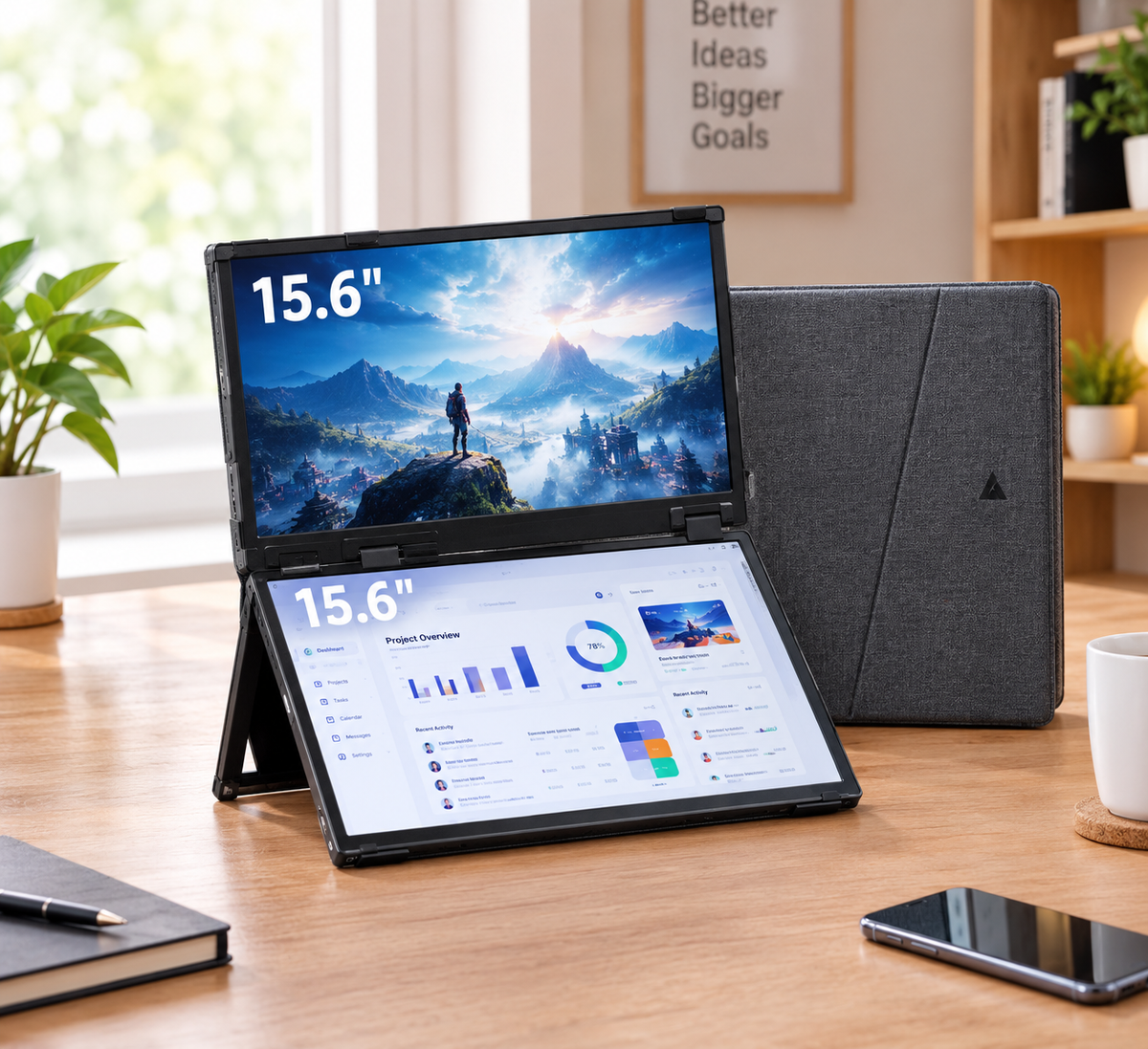 VisionOwl Dual 15.6-Inch Portable Monitor Review: A Practical Vertical Stacked Setup