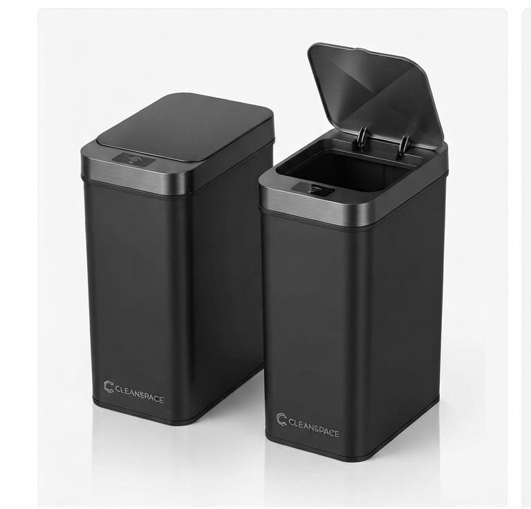 KOEYLE Touchless Trash Can Review: Choosing a Slim Automatic Garbage Can for Small Bathrooms