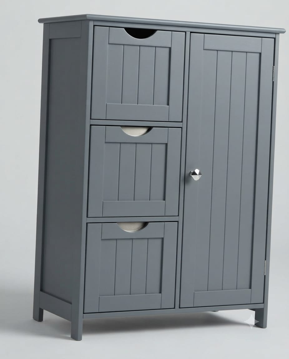 Grey Freestanding Bathroom Cabinet Review: A Practical Small-Space Storage Solution