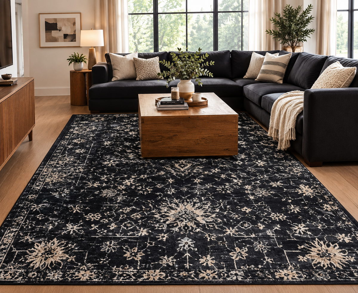 Black Vintage Persian Rug Review: How to Create High Contrast and Luxury in Your Living Room