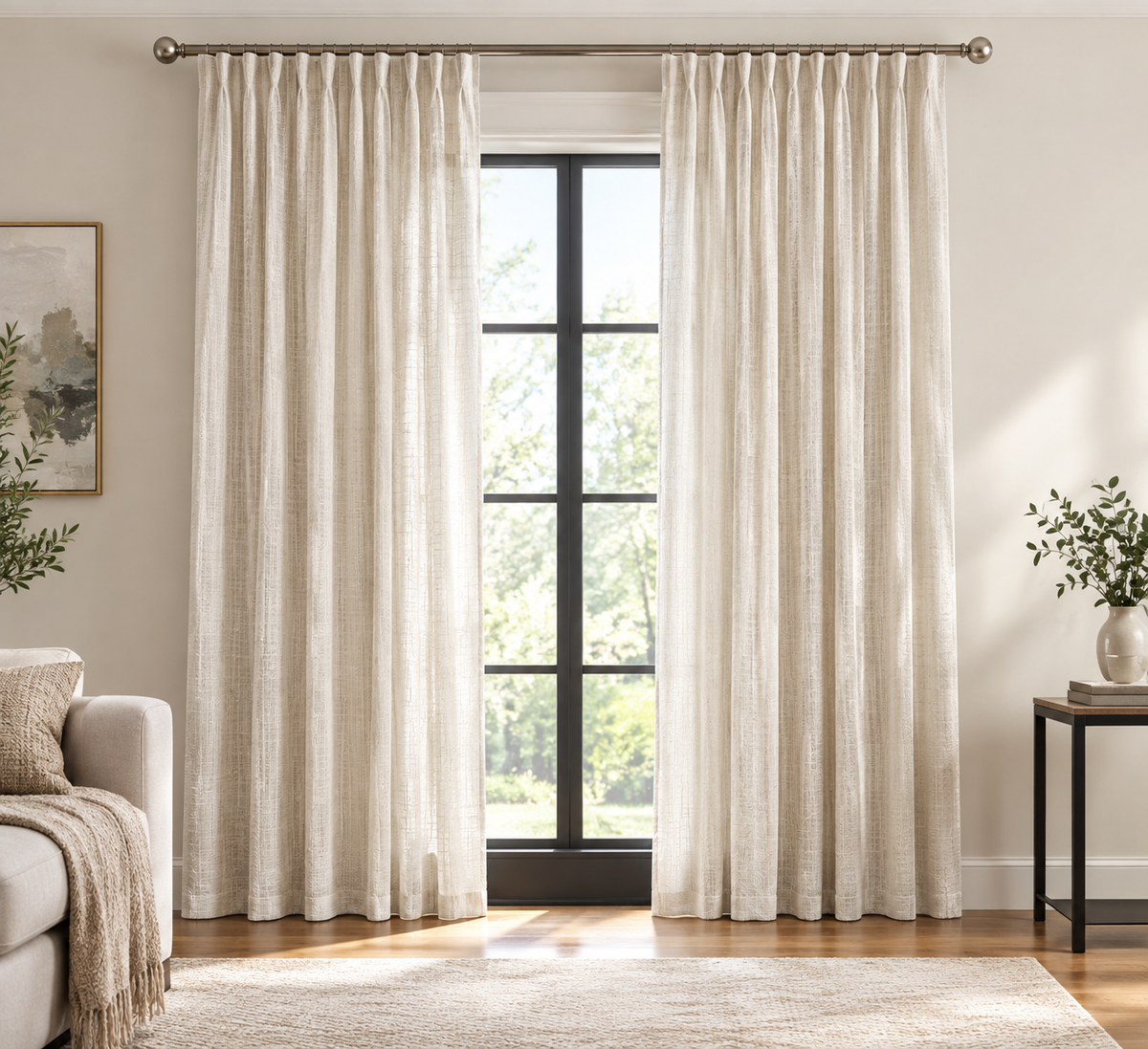 TWODRAPES Pinch Pleated Linen Curtains Review: A Practical Guide to Living Room Decor