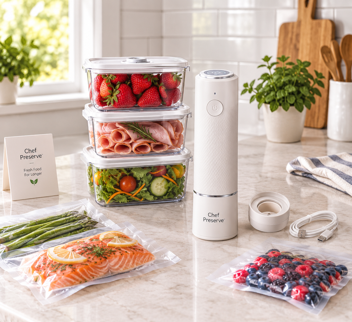 Chef Preserve Compact Vacuum Sealer Review: A Practical Guide to Keeping Food Fresh with Glass Containers and Reusable Bags