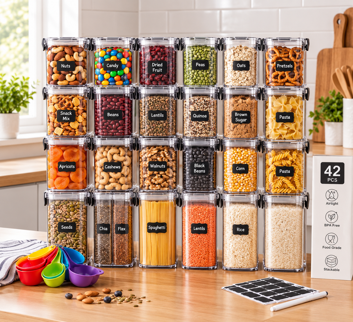 Stusgo 42-Piece Airtight Food Storage Containers Review: A Practical Guide to Pantry Organization