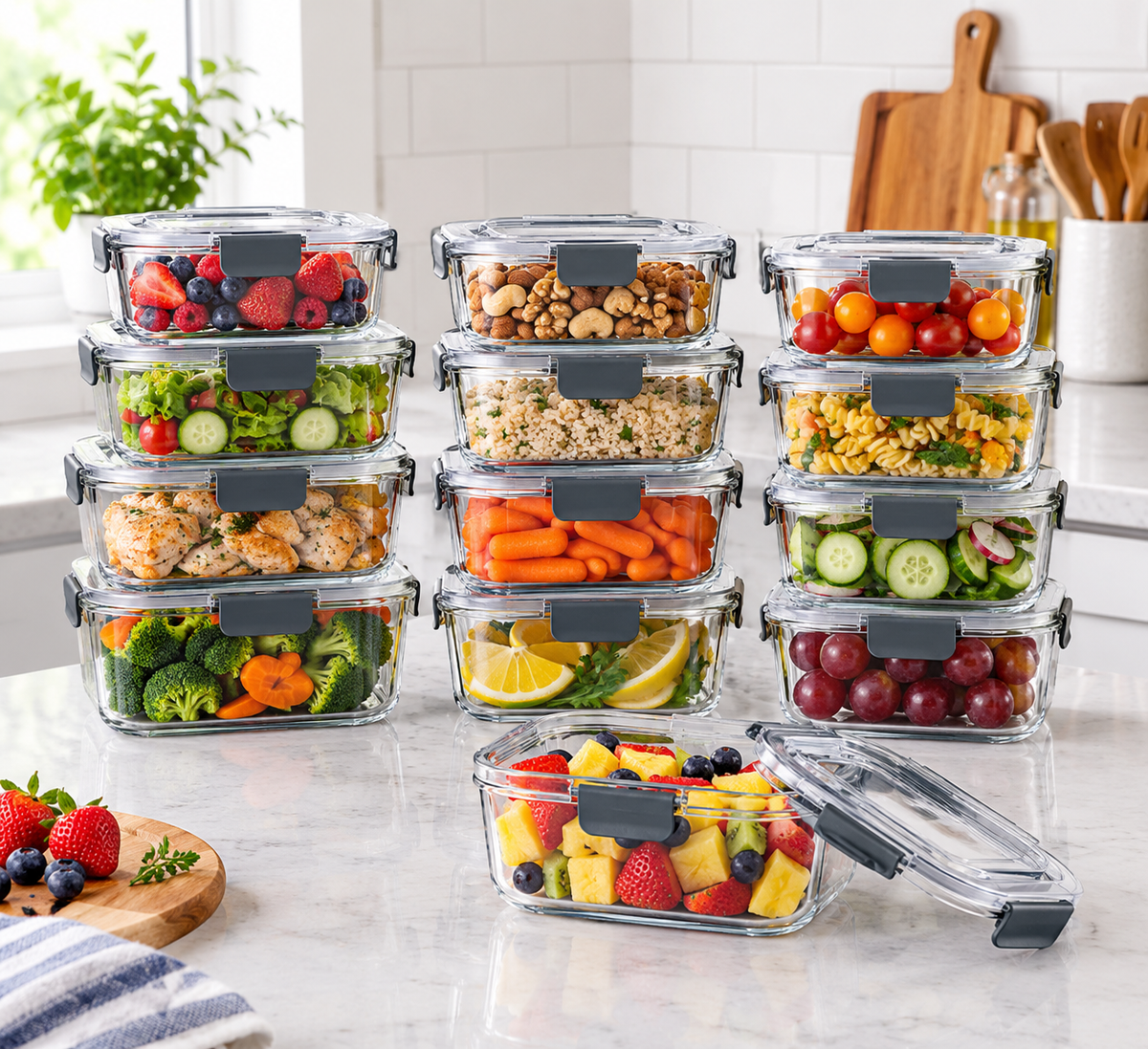 M MCIRCO 24-Piece Glass Food Storage Containers Review: Safe, Durable &amp; Leakproof Meal Prep