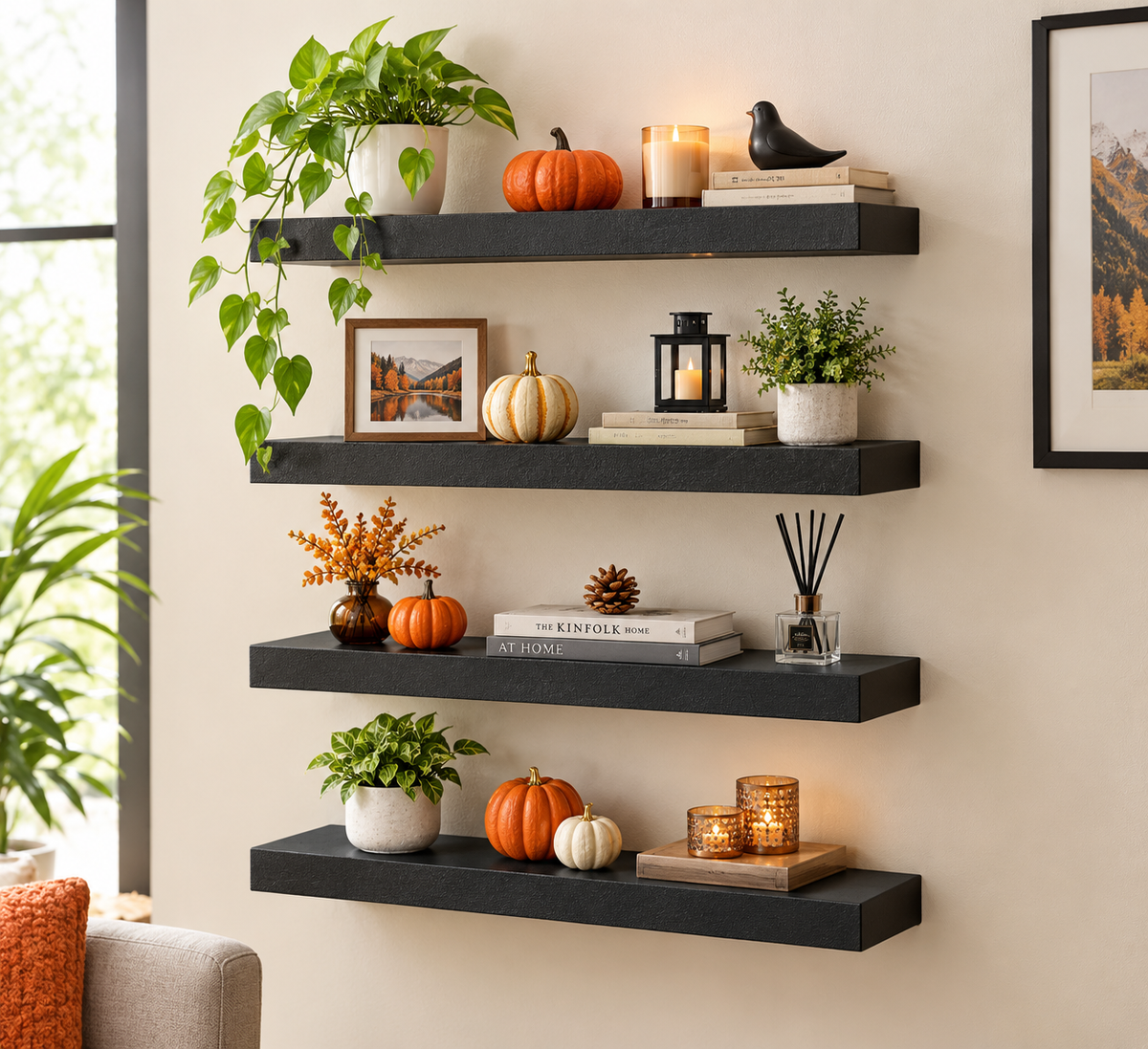 Fixwal 4-Piece Black Floating Shelves Review: Affordable &amp; Stylish Wall Decor Solution