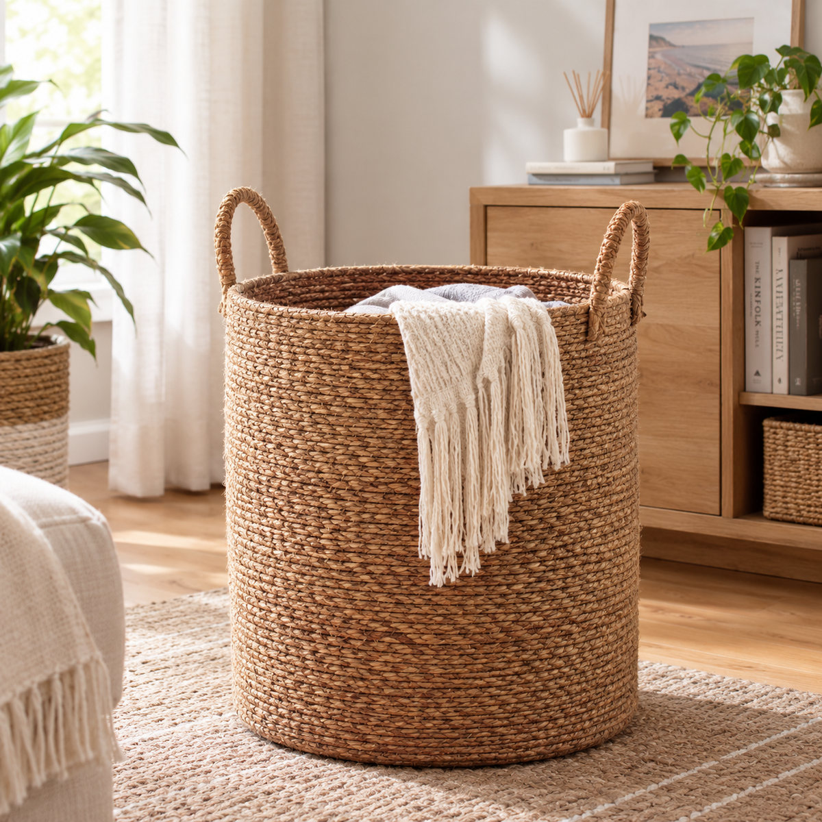 YOUDENOVA 58L Jute Rope Laundry Basket Review: Stylish &amp; Large Storage Solution