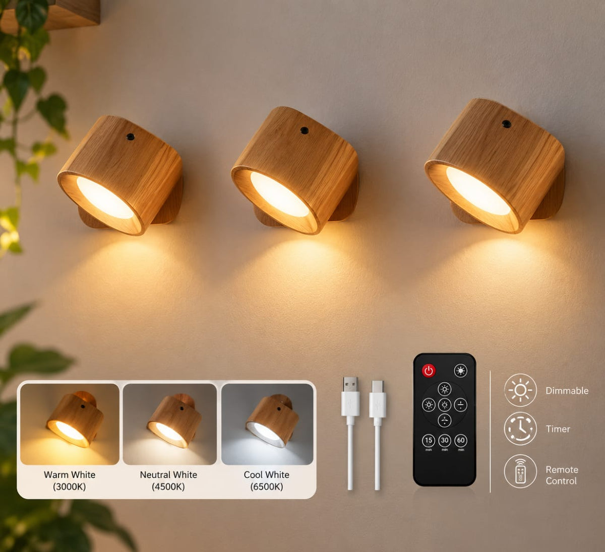 Koopala Magnetic LED Wall Sconces Review: Portable &amp; Rechargeable Reading Lights