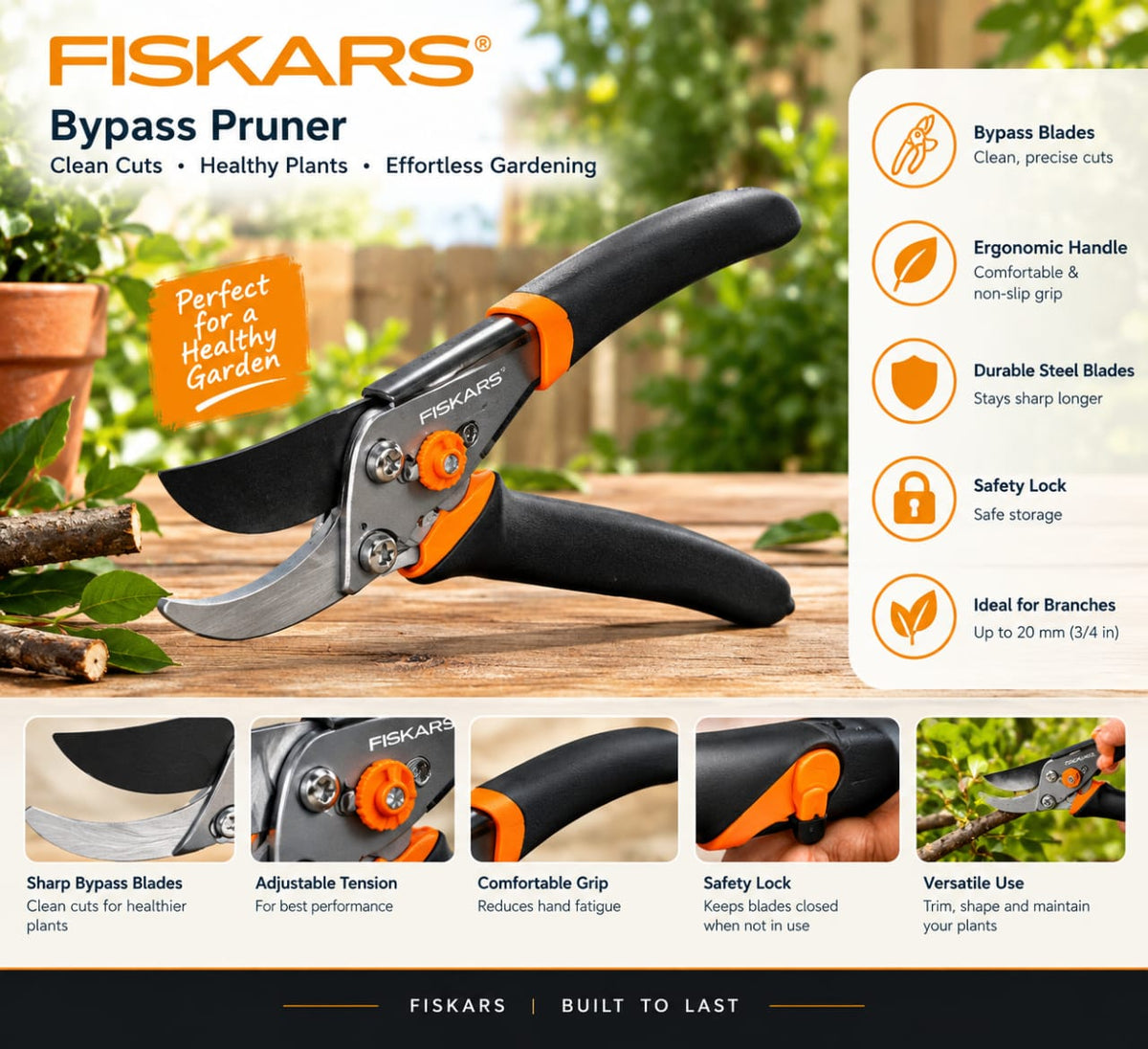 Fiskars Bypass Pruner Review: Precision Cutting Shears for Healthy Garden Care