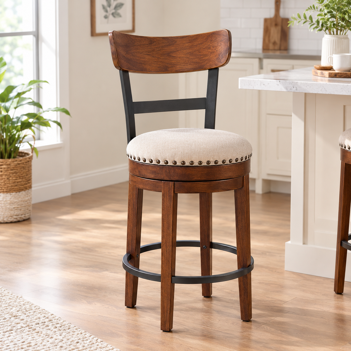 Signature Design by Ashley Valebeck Swivel Bar Stool Review: Rustic Charm for Kitchen Counters