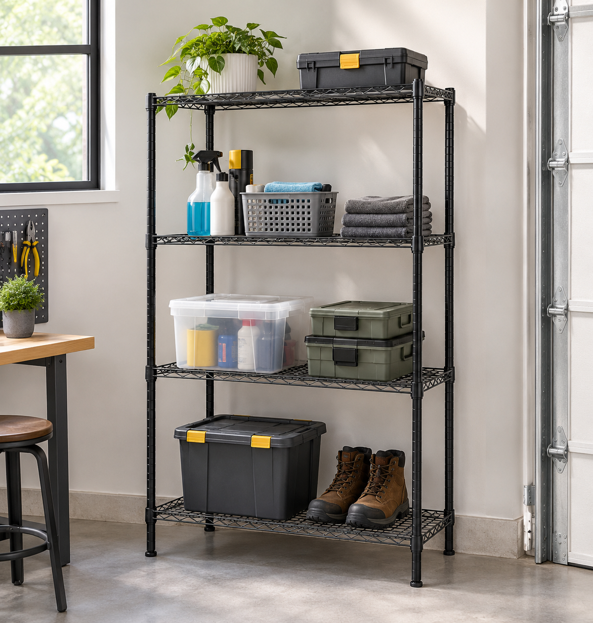 Amazon Basics 4-Shelf Wire Shelving Unit Review: Compact Heavy-Duty Organizer