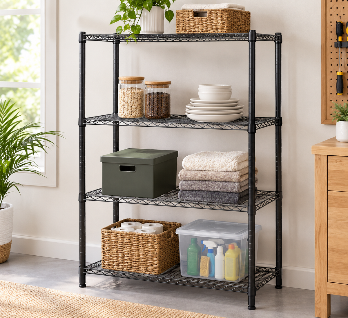 Amazon Basics 4-Shelf Heavy Duty Wire Shelving Unit Review: Versatile Home &amp; Garage Storage